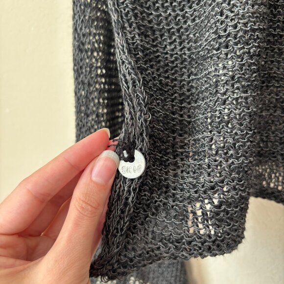 SKIF Lagenlook Artsy Asymmetrical Cut Slouchy Sweater Top - Picture 7 of 11